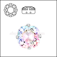 Preciosa Cushion Cut in Setting Crystal AB